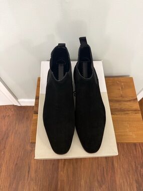 bp Black Suede Chukka Ankle Boots